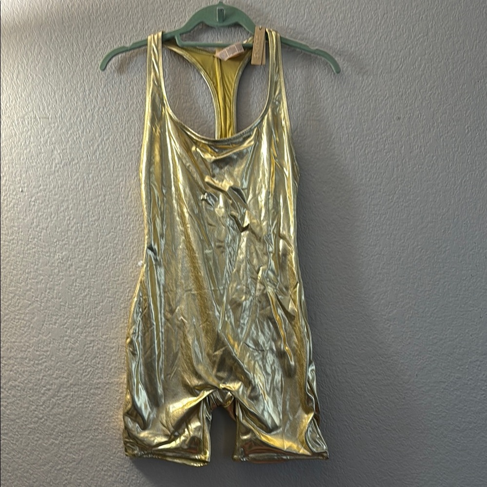 SKIMS Gold Women Swim One Piece